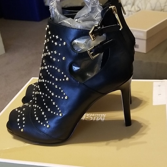 Michael Kors Jordana Open Toe Booties Size 9.5m - Picture 7 of 8